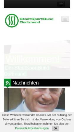 Vorschau der mobilen Webseite www.ssb-do.de, StadtSportBund Dortmund e.V.