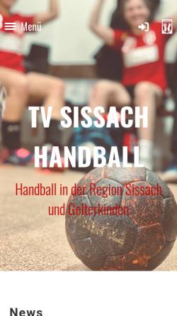 Vorschau der mobilen Webseite www.tvsissachhandball.ch, TV Sissach Handball