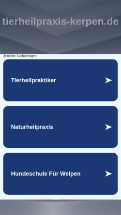 Vorschau der mobilen Webseite tierheilpraxis-kerpen.de, Tierheilpraxis Ulrike Eckert