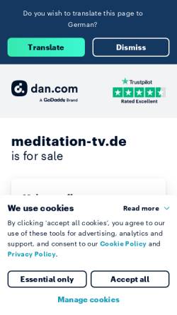 Vorschau der mobilen Webseite meditation-tv.de, Meditation TV: Fernsehen für Erleuchung und Unbesiegbarkeit