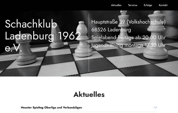 Vorschau von www.sk-ladenburg.de, Schachklub Ladenburg 1962