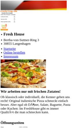Vorschau der mobilen Webseite www.mcbring.de, Freshhouse Hannover - Inh. Birgül Demiray