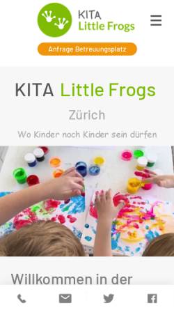 Vorschau der mobilen Webseite www.littlefrogs.ch, Little Frogs