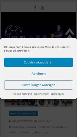 Vorschau der mobilen Webseite handball-nordheim.de, TSV Nordheim