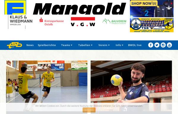 Vorschau von www.tsb-gmuend.de, TSB Schwäbisch Gmünd Handball