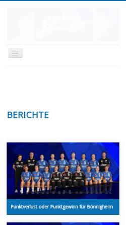 Vorschau der mobilen Webseite www.handball-boennigheim.de, TSV-Bönnigheim - Handball