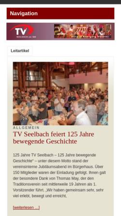 Vorschau der mobilen Webseite www.tv-seelbach.de, TV Seelbach