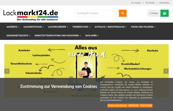 Vorschau von www.lackmarkt24.de, Lackmarkt24.de - Autolacke Th. Kalt GmbH