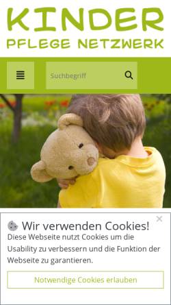 Vorschau der mobilen Webseite www.kinderpflegenetzwerk.de, Kinder Pflege Netzwerk
