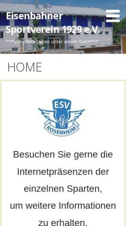 Vorschau der mobilen Webseite www.rosenheim-handball.de, ESV Rosenheim Handball
