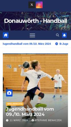 Vorschau der mobilen Webseite www.donauwoerth-handball.de, VSC Donauwörth