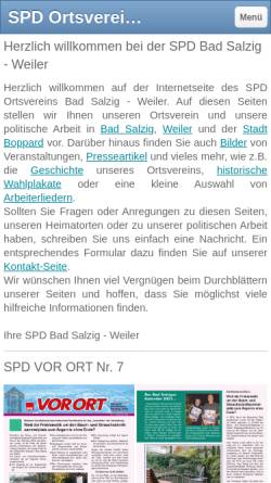 Vorschau der mobilen Webseite spd-bad-salzig-weiler.de, SPD Bad Salzig - Weiler