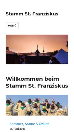Vorschau der mobilen Webseite dpsg-sfm.de, Deutsche Pfadfinderschaft St. Georg (DPSG) - St. Franziskus