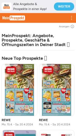 Vorschau der mobilen Webseite www.meinprospekt.de, Meinprospekt.de
