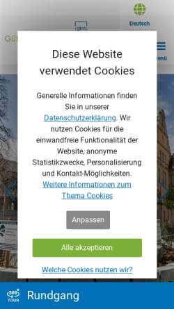 Vorschau der mobilen Webseite www.guetersloh-marketing.de, Gütersloh Marketing