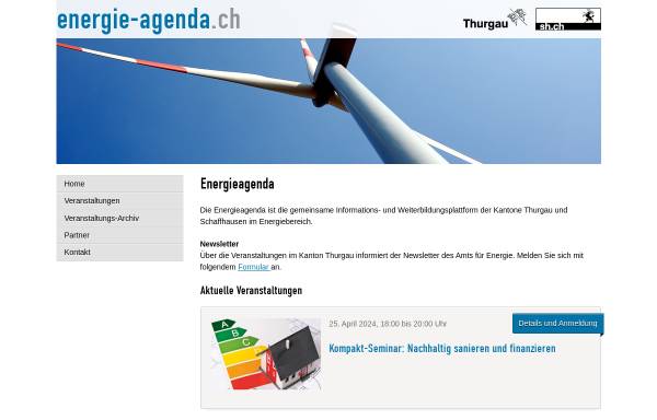 Vorschau von www.energie-agenda.ch, Energieagenda