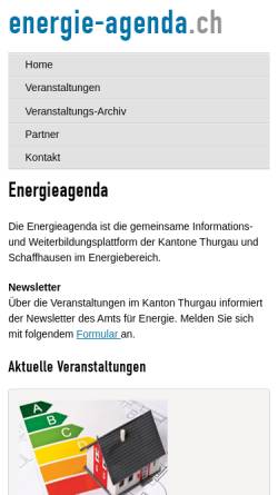 Vorschau der mobilen Webseite www.energie-agenda.ch, Energieagenda