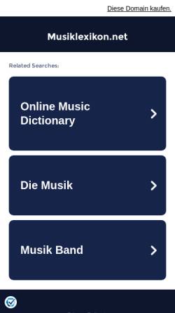 Vorschau der mobilen Webseite www.musiklexikon.net, Musiklexikon