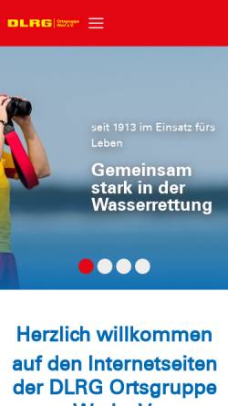 Vorschau der mobilen Webseite werl.dlrg.de, DLRG, Ortsgruppe Werl