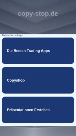 Vorschau der mobilen Webseite copy-stop.de, Copy-Stop, Thomas Nowak