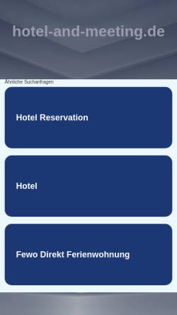 Vorschau der mobilen Webseite www.hotel-and-meeting.de, Hotel-and-meeting.de