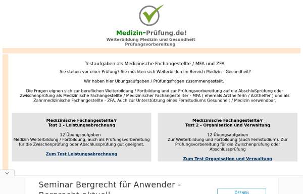 Vorschau von www.medizin-pruefung.de, Medizinprüfung