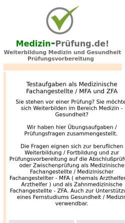 Vorschau der mobilen Webseite www.medizin-pruefung.de, Medizinprüfung
