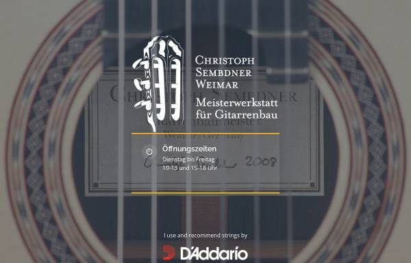 Vorschau von www.sembdner-gitarren.de, Christoph Sembdner Gitarrenbau, Weimar