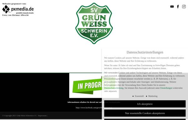 Vorschau von www.gruen-weiss-schwerin.de, Grün-Weiß Schwerin