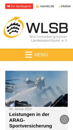 Vorschau der mobilen Webseite www.wlsb.de, Württembergischer Landessportbund e.V.