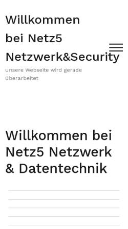 Vorschau der mobilen Webseite www.netz-5.de, Netz5.de