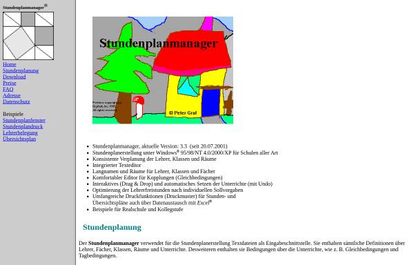 Vorschau von www.stundenplanmanager.de, Stundenplanmanager
