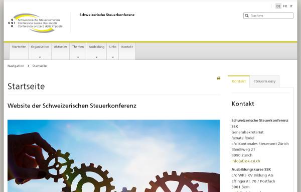 Vorschau von www.steuerkonferenz.ch, Schweizerische Steuerkonferenz