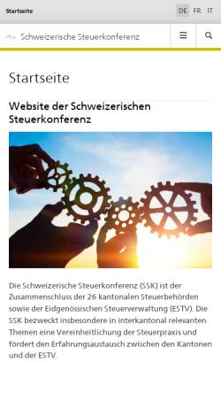 Vorschau der mobilen Webseite www.steuerkonferenz.ch, Schweizerische Steuerkonferenz
