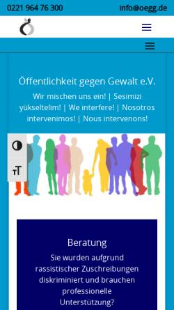 Vorschau der mobilen Webseite www.oegg.de, Öffentlichkeit gegen Gewalt