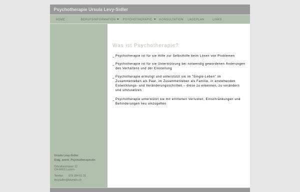 Vorschau von www.psychotherapie-levysidler.ch, Ursula Levy-Sidler