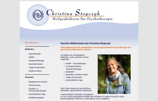 Vorschau von www.praxis-stopczyk.de, Christina Stopczyk - Heilpartikerin für Psychotherapie