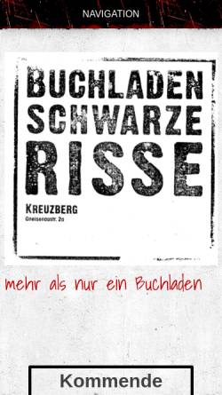 Vorschau der mobilen Webseite schwarzerisse.de, Buchladen Schwarze Risse