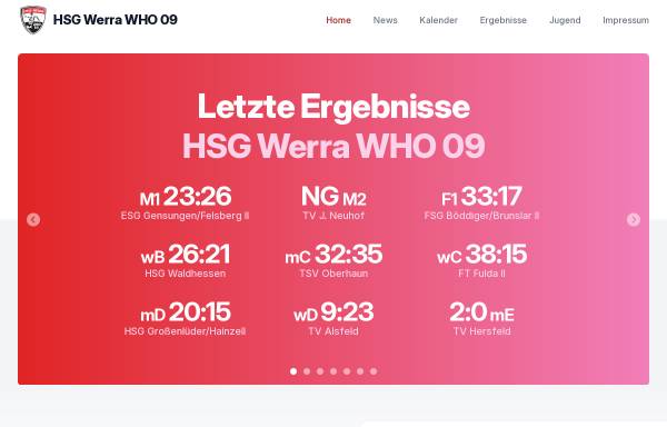 Vorschau von www.werra09.de, HSG Werra WHO 09