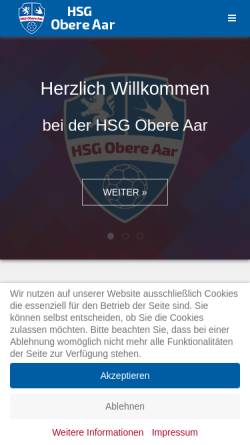Vorschau der mobilen Webseite www.handball-swa.de, TV 1861 Bad Schwalbach Handball