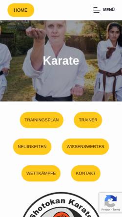 Vorschau der mobilen Webseite www.karate-stuttgart.de, TSG Karate Dojo Stuttgart