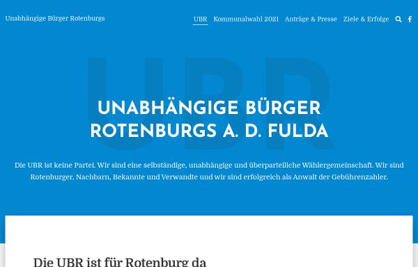 Vorschau von ubr-rof.de, UBR - Unabhängige Bürger Rotenburg