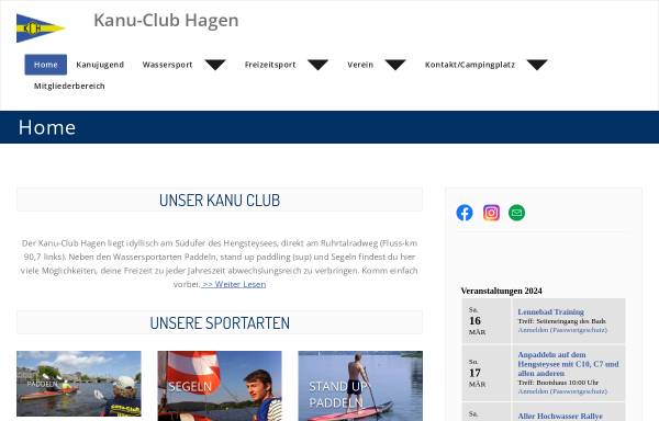Vorschau von www.kc-hagen.de, Kanu-Club Hagen 1953 e.V.