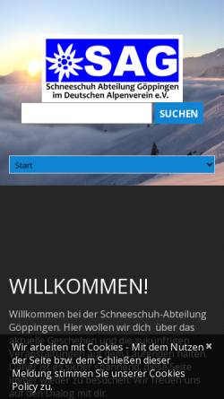 Vorschau der mobilen Webseite www.sag-goeppingen.de, SAG Göppingen