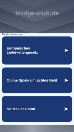 Vorschau der mobilen Webseite www.bridge-club.de, Bridge Club Bad Salzuflen