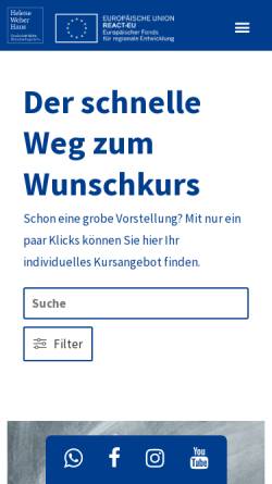 Vorschau der mobilen Webseite www.heleneweberhaus.de, Forum Helene-Weber-Haus