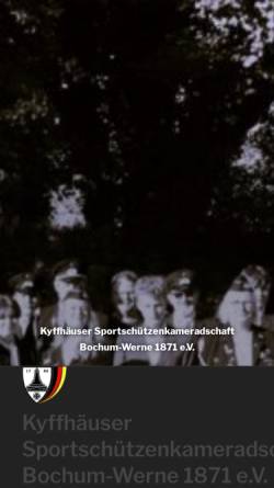 Vorschau der mobilen Webseite www.ksk-bochum-werne.de, Kyffhäuser Sportschützenkameradschaft Bochum-Werne von 1871 e.V.
