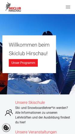 Vorschau der mobilen Webseite www.skiclub-hirschau.de, SC Hirschau