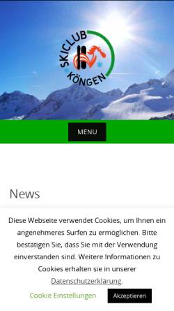 Vorschau der mobilen Webseite www.skiclub-koengen.de, SC Köngen e.V.