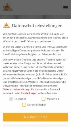 Vorschau der mobilen Webseite www.procorpore.de, Praxis Pro Corpore